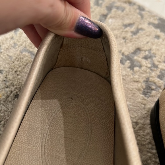 Tod’s beige leather square toed driving loafers size 37.5 - Picture 8 of 8